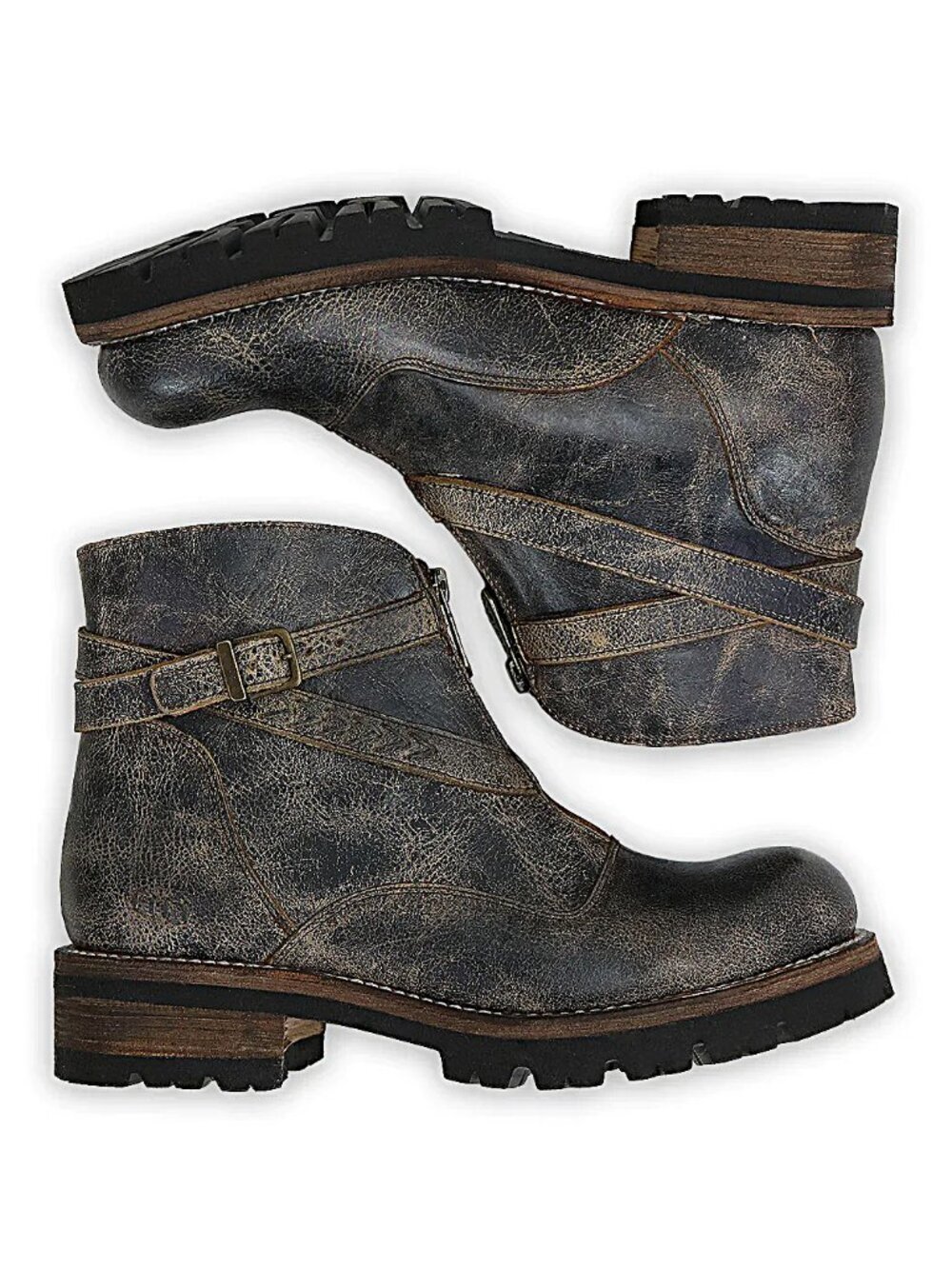BED/STU Dessa Booties -Black Rustic- - Picture 5 of 6